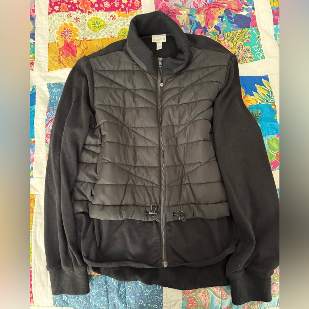 Zella full zip with puffer front jacket